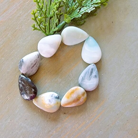 Natural Gemstone Stretch Colorful Bracelet Handmade - Picture 1 of 3